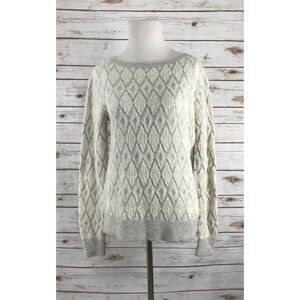 Ann Taylor LOFT Women's Sweater‎ XS Long Sleeve Argyle Textured Msrp $69.50 NWT
